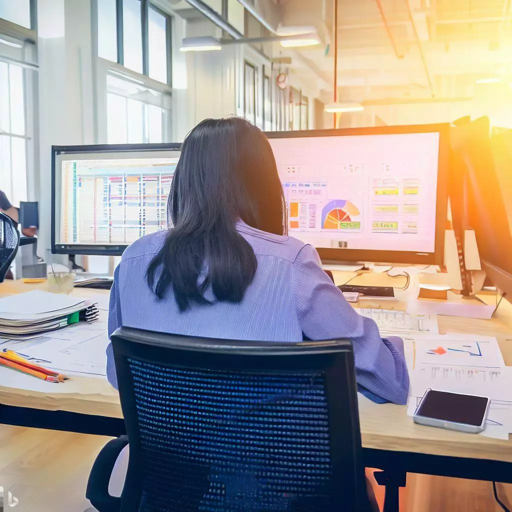 Personne travaillant sur une étude de prix en entreprise industrielle